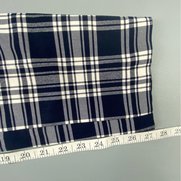 NWT Eliane Rose Plaid Navy White Classic Fit Pant Sz 10 - Picture 13 of 16